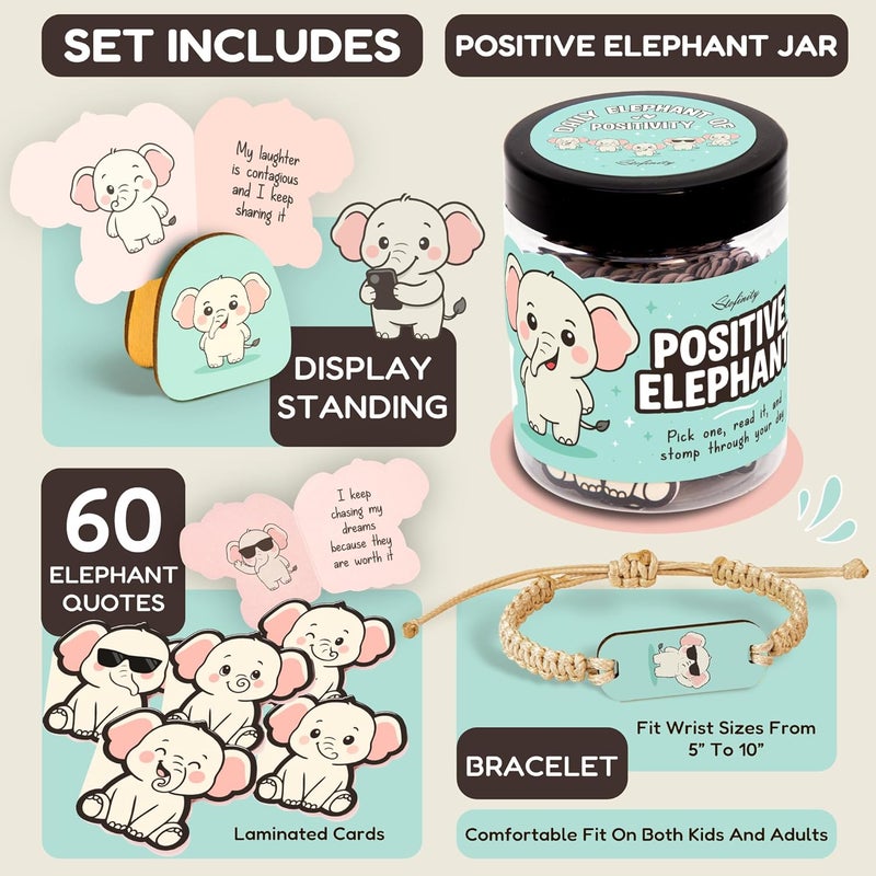 STOFINITY White Elephant Gifts For Women - Jar Of Daily Affirmation Cards For Teen Girls Trendy Stuff, Best Friend Birthday Gifts For Women Unique, Long Distance Friendship Gift For Christmas, Easter - Image 2